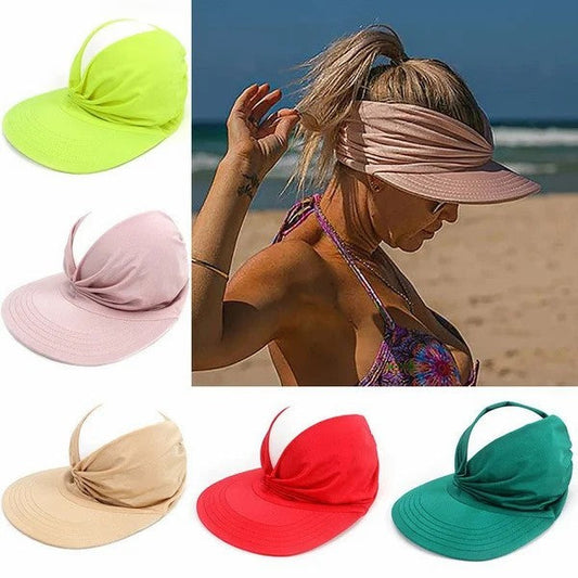 🔥Summer Hot Sale 49% OFF🔥Summer women's sun hat, women's anti-ultraviolet elastic top hat, ponytail hat, sun hat, beach hat