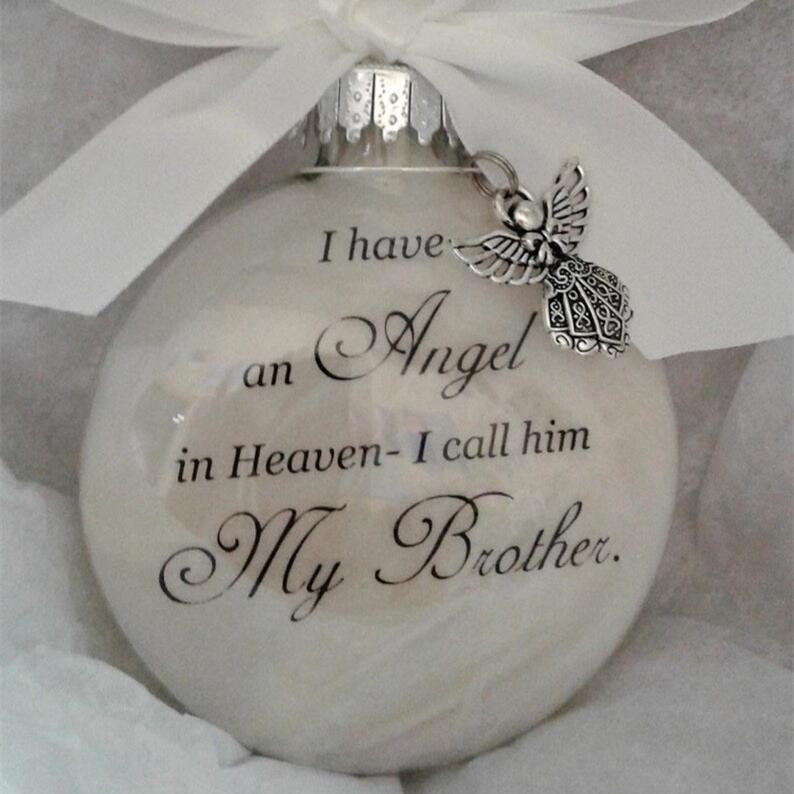 Christmas Ornaments Feather Ball - Angel In Heaven Memorial Ornament