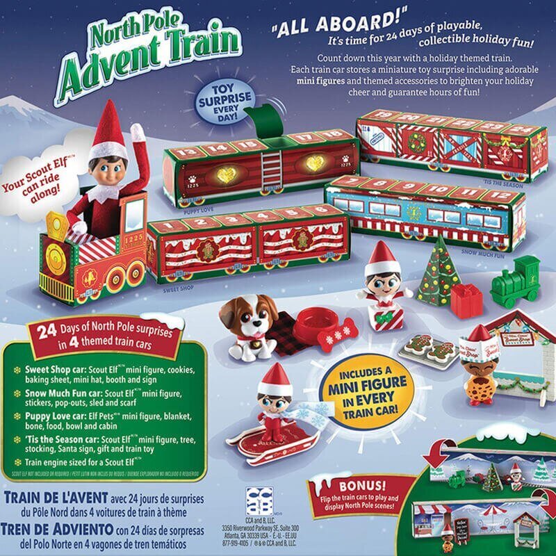 2021 New🔥🔥The Elf on the Shelf North Pole Advent Train