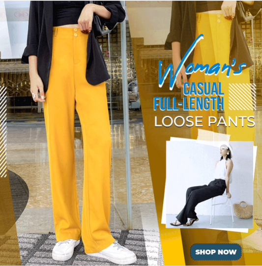 Woman's Casual Full-Length Loose Pants