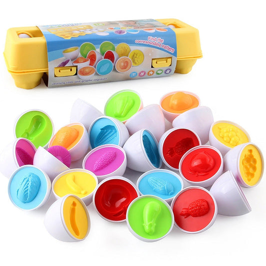 Montessori Educational Eggs （12 Eggs One Set）