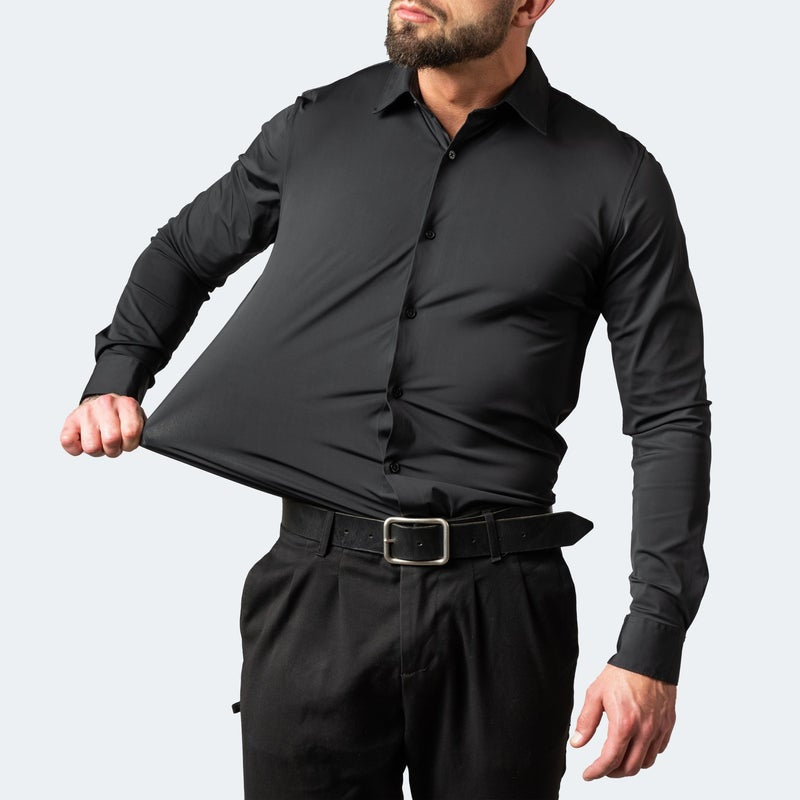 Chemise anti-rides extensible