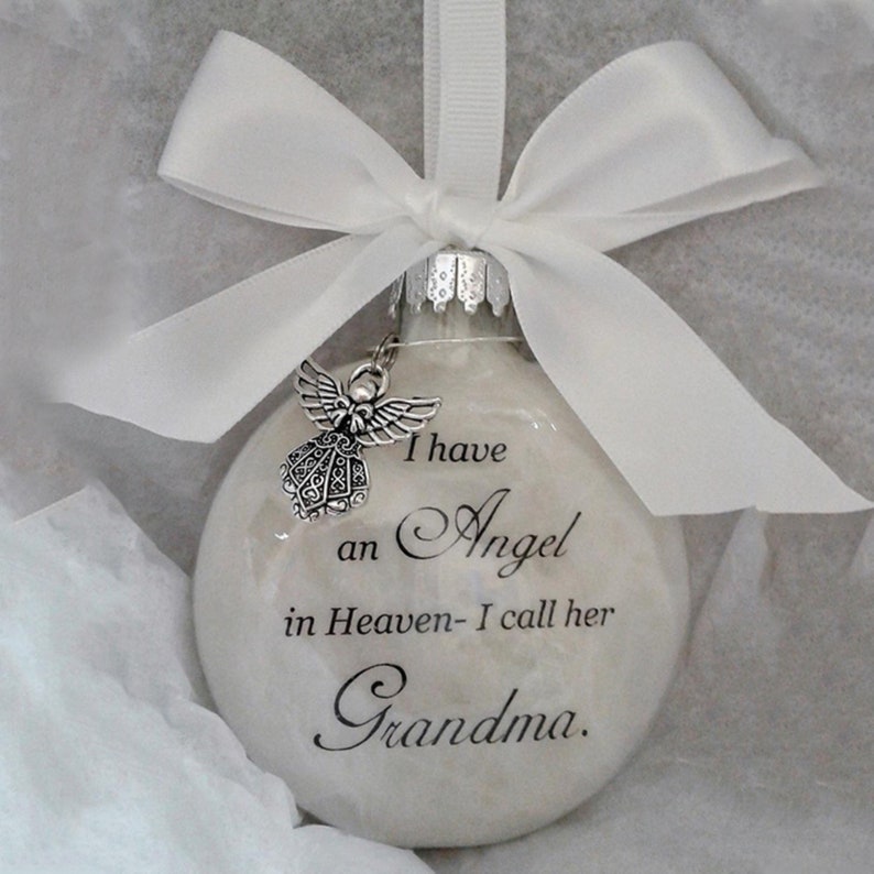 Christmas Ornaments Feather Ball - Angel In Heaven Memorial Ornament