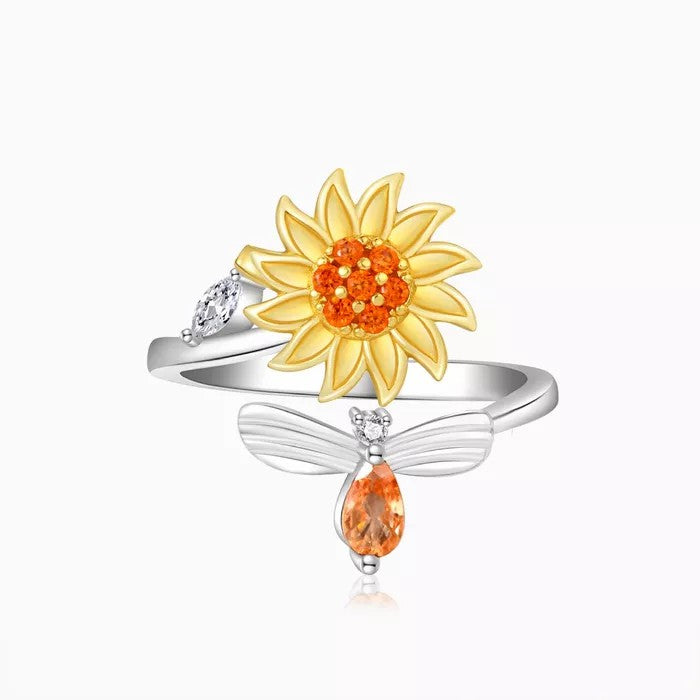 (🌹2022 Mother's Day Promotion 48% OFF)To My Daughter 👧 Sunflower Fidget Ring💕