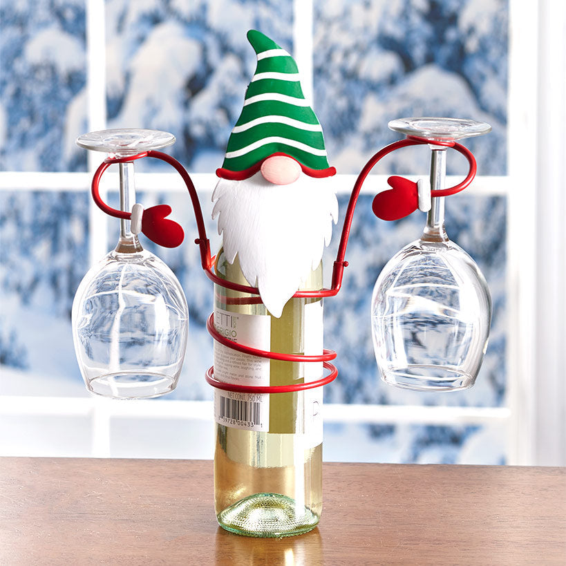 Holiday Wine Bottle & Glass Holders