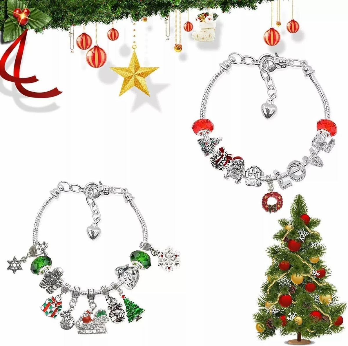 DIY Christmas Advent Calendar Bracelets Set