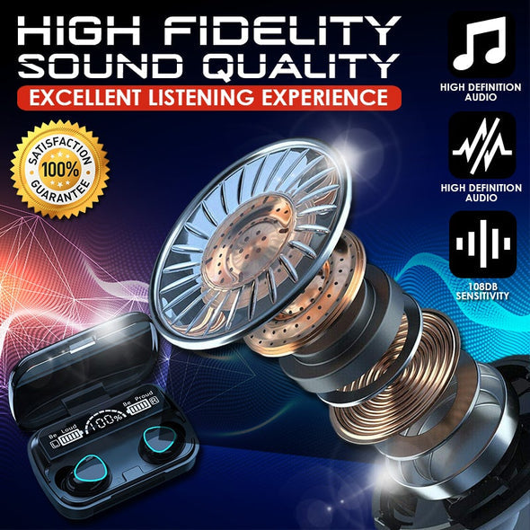 Bluetooth 5.1 Perfect Sound Touch Control Waterproof Headphones