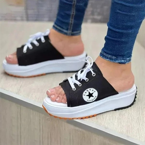 Fishmouth breathable canvas casual sandals🔥BUY 2 FREE SHIPPING🔥