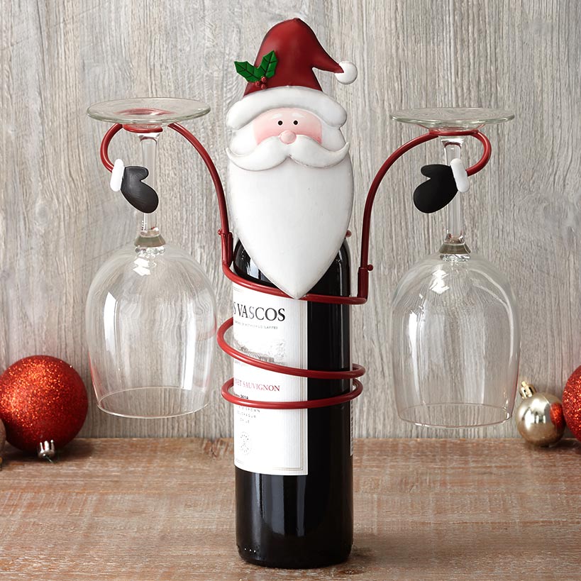 Holiday Wine Bottle & Glass Holders