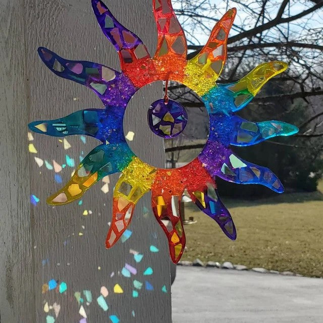 Rainbow Stained Glass Suncatcher