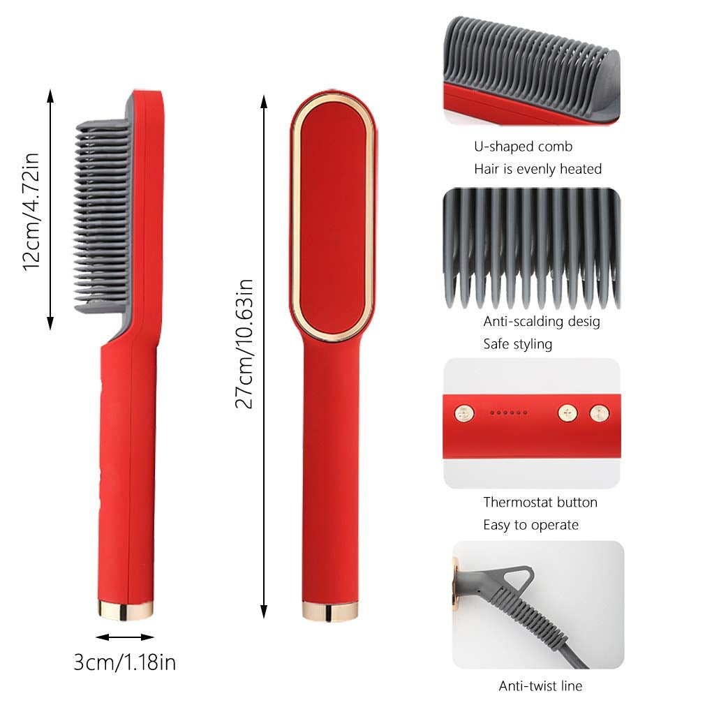 【VENTE DE NOUVEL AN 50 % DE RÉDUCTION】 Brosse à lisser les cheveux à ions négatifs