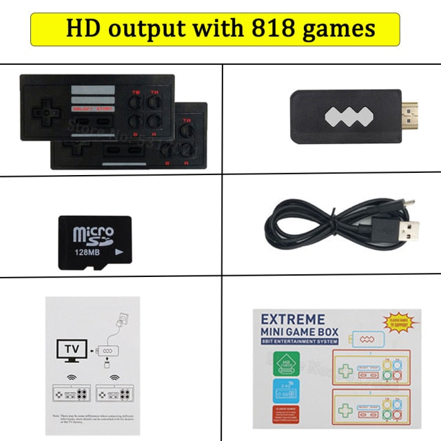 818 4K Games USB Wireless Console Classic Game Stick